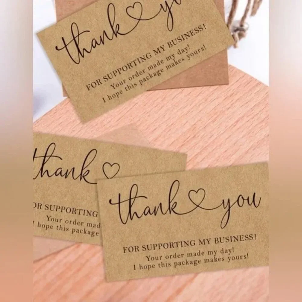 30 Pcs Thank You Business Cards – Boutique Graphic Insert Cards